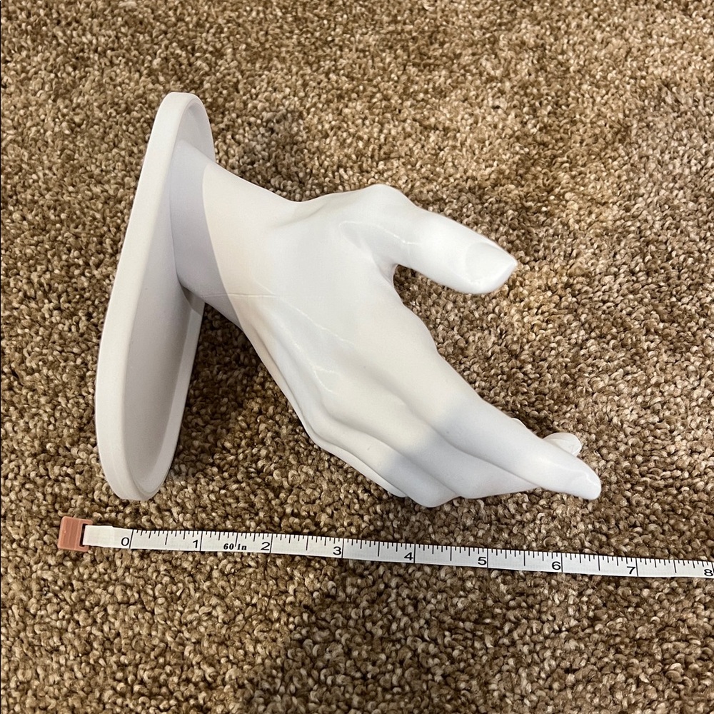 3D Printed Modern Hand Sculpture Jewelry Stand with Tray - Picture 7 of 9